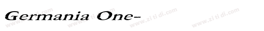 Germania One字体转换